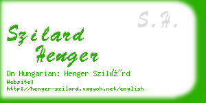 szilard henger business card